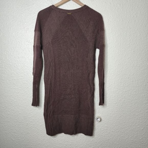 Prana Avalone Long Sleeve Sweater Dress Brown Women's Size Small New With Tags - Picture 5 of 5